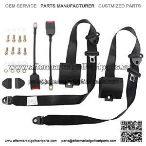 Car Adjustable 3 Point Adjust Safety Seat Belt Lap Belt Kit Fit Truck,Club Golf Cart,Go Kart, Van, VR,UTV and Buggies