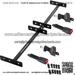 Universal 2 Passenger Seat Belts and Bracket Kit for Club Car,Yamaha etc. Golf Cart
