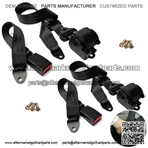 3 Point Universal Car safety belt Adjustable safety strap for Club Golf Cart,Truck,Go Kart, Van, VR,UTV 2 Sets