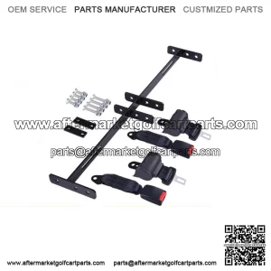 Retractable Golf Cart Seat Belts and Bracket Kit for EZGO/YAMAHA/CLUB CAR