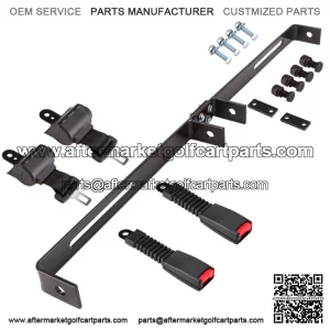 2 Seat Retractable Golf Cart Seat Belt Bracket Kit Fit for EZGO Club Car Yamaha