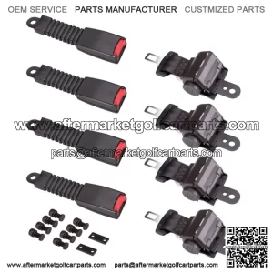 4PCS 42" Universal Golf Cart Retractable Seat Belts for EZGO Yamaha Club Car