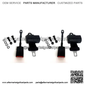 Universal Retractable Golf Cart Seat Belt Set of EZGO, Club Car, Yamaha