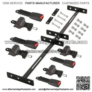 Universal Golf Cart Seat Belts Kit with Steel Bracket