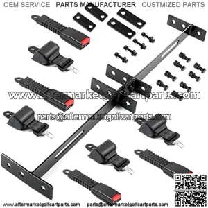 Golf Cart 4 Sets of Retractable Belt Kit, with Brackets Stainless Steel Bolt, for EZGO Yamaha Club Car