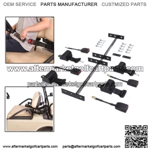4PCS Golf Cart Seat Belt & Bracket Kit for EZGO Yamaha Club Car NEW