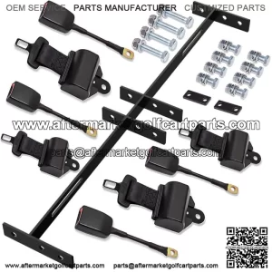4 Golf Cart Seat Belts and Bracket Kit for EZGO Yamaha Club Car NEW