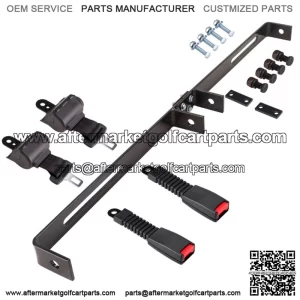 2 Seat Golf Cart Seat Belt Bracket Kit Fit for EZGO Club Car Yamaha