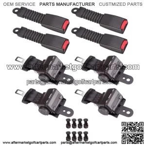 For EZGO/Yamaha/Club Car 4 Sets Golf Cart Seat Belts Lap Set Retractable