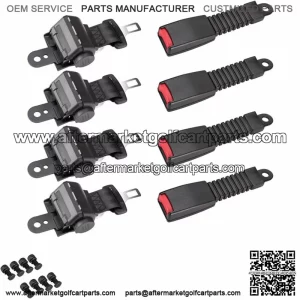Golf Cart Seat Belts 42" fit EZGO Club Car Yamaha Set of 4