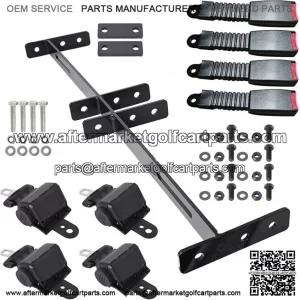 Universal Golf Cart 4 Seat Belts Mounting Bracket Set  Club Car