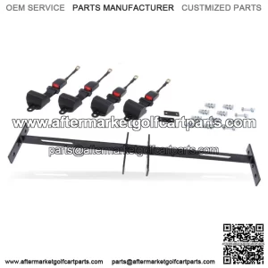 Universal Golf Cart 4 Seat Belts Mounting Bracket Kit Set Club Car