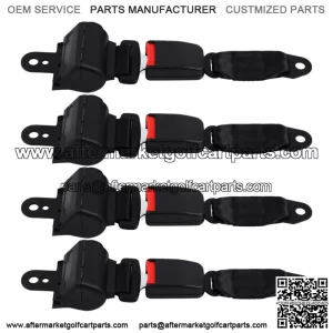 4 Pcs Universal Golf Cart Seat Belts Lap For EZGO Yamaha Club Car