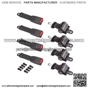 4 Sets Golf Cart Seat Belts Lap Set Fit For EZGO/Yamaha/Club Car