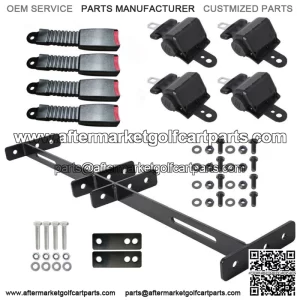Seat Belts and Bracket Kit or EZGO Yamaha Club Car Golf Cart