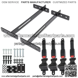 New For EZGO/Yamaha/Golf Club Car 4 passenger Seat Belts & Bracket