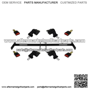 Golf Cart Universal Seat Belt w/ Mounting Bracket (4 Person Kit)