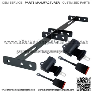 Universal Golf Cart Extended 57" 2 Person Seat Belt Combo Bracket Ki