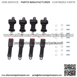 42" Golf Cart Seat Belts Lap Set For EZGO/Yamaha/Club Car 4 Sets