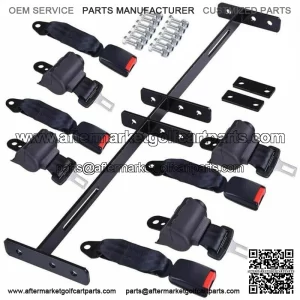 Universal Golf Cart 4 Seats Belts Mounting Bracket Kit Club Car