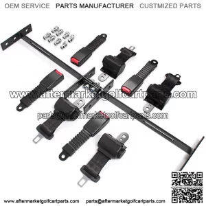 Club Car 4 Seat Belts Universal Golf Cart Mounting Bracket Kit Set