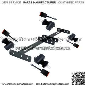 4 Golf Cart Seat Belts Bracket Kit  EZGO Yamaha Club Car Madjax