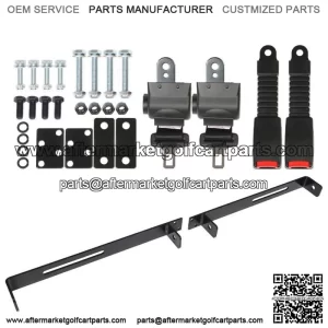 2 NEW Golf Cart Seat Belts and Bracket Fit For EZGO Yamaha Club Car