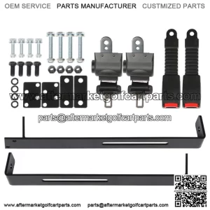 Golf Cart 2 Bracket Kit & Seat Belts Fit For EZGO Yamaha Club Car