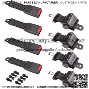 Golf Cart Seat Belts Lap Set Fits For EZGO/Yamaha/Club Car 4 Sets