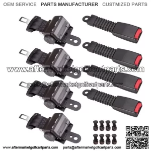 Fits For EZGO/Yamaha/Club Car 4 Sets Golf Cart Seat Belts Lap Set Retractable