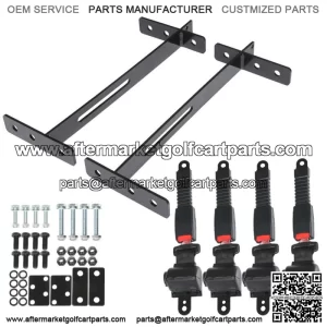 New 4 Seat Belts & Bracket For EZGO/Yamaha/Golf Club Car passenger