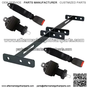 2-Passenger Extended Size Seat Belt Kit (Universal Golf Cart Fit)