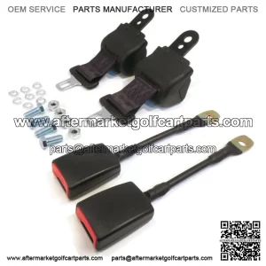 Universal Seat Belt Strap & Connector Set with Bolts, Washers & Nuts