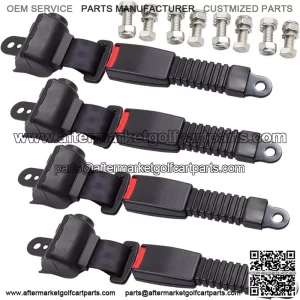 4 Set Golf Cart Safety Seat Belt Buckle Kit For EZGO/Yamaha/Club Car