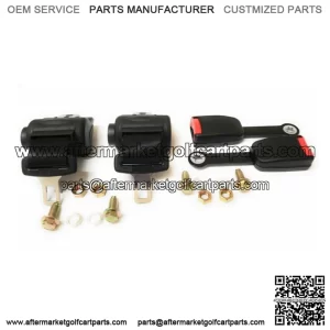 2 Universal Seat Lap Belt Kits for Club Car, Yamaha, EZGO Golf Carts  Seatbelt