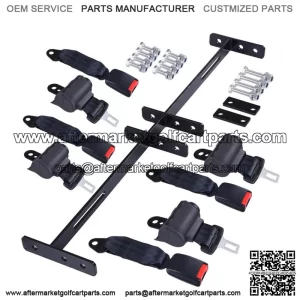 Golf Cart Seat 4 Belts Mounting Bracket Kit for Club Car EZGO Yamaha