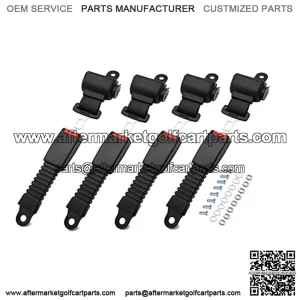 Golf Cart Seat Belts Club Car For Front And Rear Seats Compatible 4 Pcs