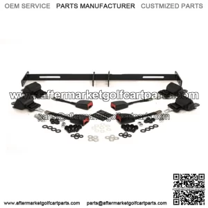 Golf Cart Seat Belt Kit with Bracket Bar for Club Car, Yamaha, EZGO
