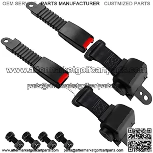 Golf Cart Seat Belts Universal Golf Carts Retractable 47" Belts for EZGO TXT RXV | Yamaha | Club Car UTV | ATV 2 Set Only