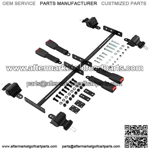Golf Cart Set of 4 Retractable Belt Kit Retractable Bracket Fits EZGO TXT Yamaha Club Car DS Precedent Suitable for Most Golf carts