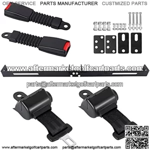 Universal 2 Passengers Golf Cart Seat Belts, Retractable Seat Belts with Bracket Kit, Club Car Seat Belts Fits Most Golf Carts, EZGO, Yamaha, Club Car