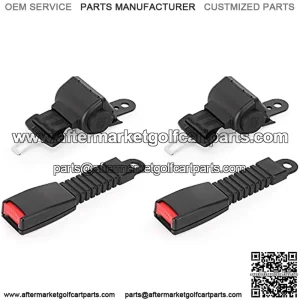 Golf Cart Seat Belts for EZGO, Club Car, Yamaha 42" Universal Retractable Seat Belts with Buckles - with DOT Certification