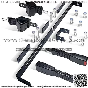 Universal Golf Cart Seat Belt Bracket Kit for EZGO, Club Car, Yamaha