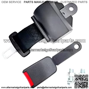 1Pack Universal Retractable Seat Belts for Forklift Golf Cart Tractor Mower Buggy Black New