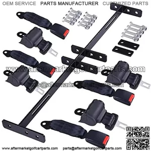 Universal Golf Cart Seat Belt Bracket Kit Retractable Mounting Set for EZGO/Yamaha/Club CAR