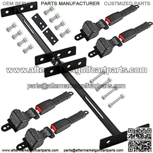 42" 4 PCS Universal Retractable 4 Passenger Retractable Golf Cart Seat Belts Kit Fits EZGO TXT Yamaha Club Car DS Precedent Mostly Golf cart