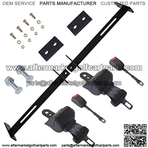 Golf Cart Seat Belts Kit Compatible with Yamaha G29 E-ZGO TXT&RXV Club Car DS Precedentand with Bracket Universal Retractable for Most Golf Carts