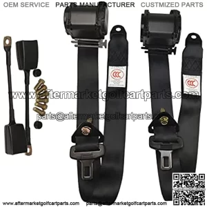 2 Set 3 Point Adjustable Car Belt Harness Kit Universal for Trucks,Club Golf Cart,Go Kart, Van, VR,UTV and Buggies