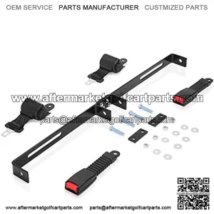 42" Golf Cart Seat Belts Kit with Bracket 35" x 6.9" Universal Fits 2 Passenger EZGO TXT Yamaha Club Car DS Precedent