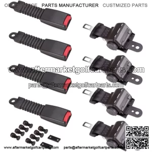 Golf Cart Seat Belts Lap Set Retractable 42" For EZGO/Yamaha/Club Car 4 Sets